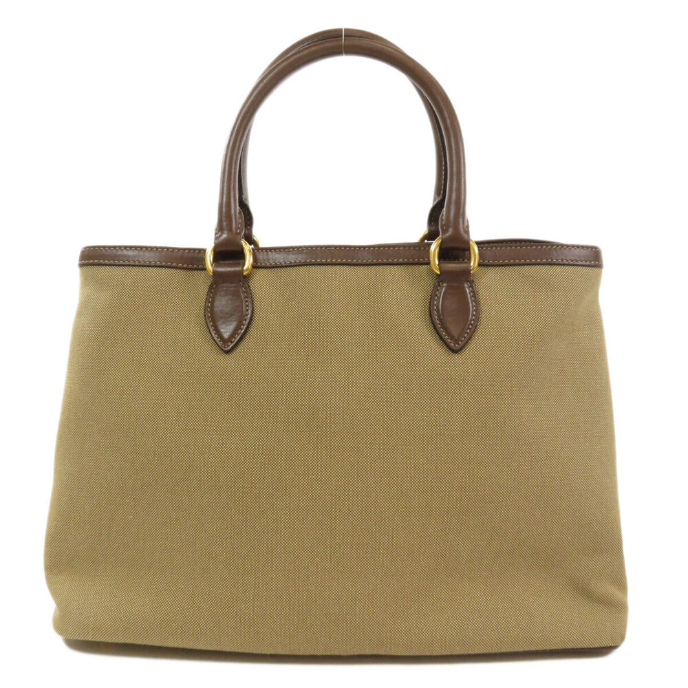 Prada Jacquard leather canvas Bag beige Tote brown in Logo